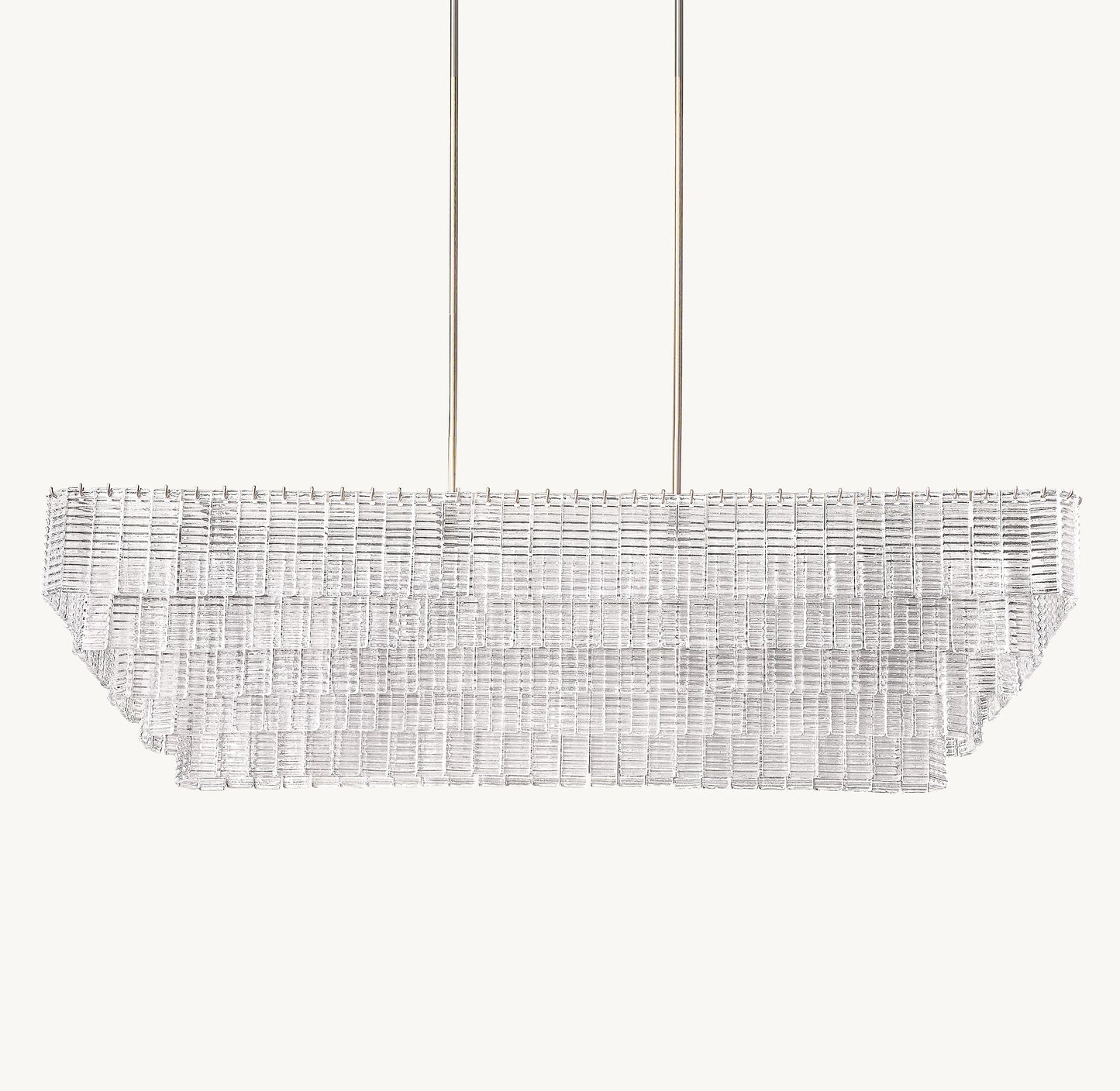 Sirene Clear Glass Rectangular Chandelier