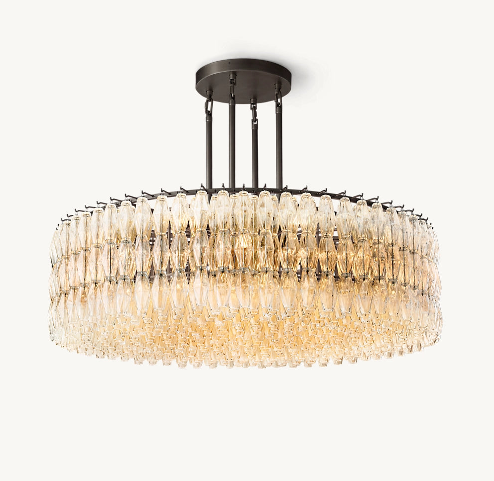 Chiara Clear Glass Round Chandelier