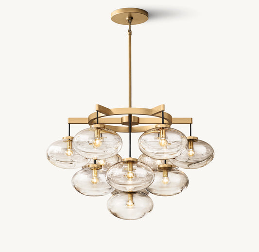 Cabrette Clear Glass Round Chandelier