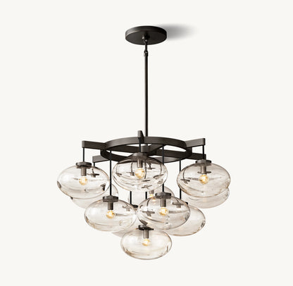 Cabrette Clear Glass Round Chandelier