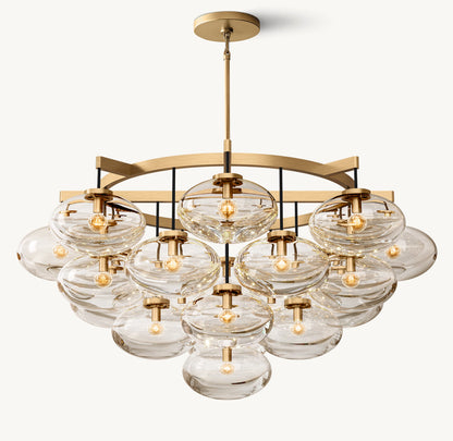 Cabrette Clear Glass Round Chandelier