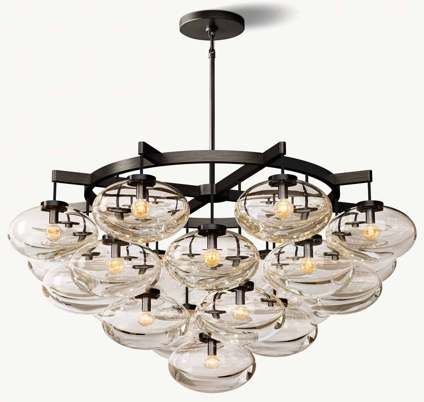 Cabrette Clear Glass Round Chandelier