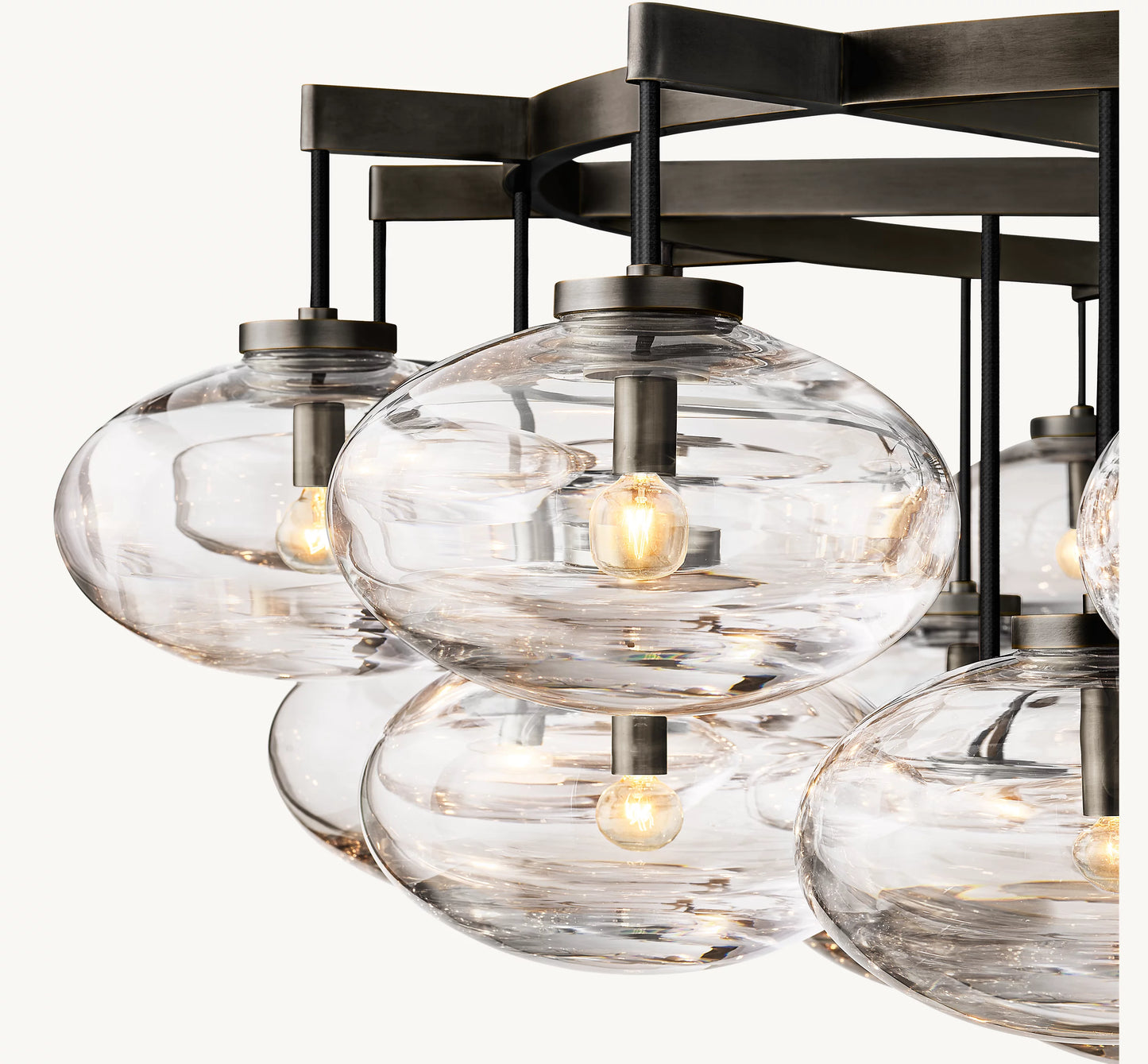 Cabrette Clear Glass Round Chandelier