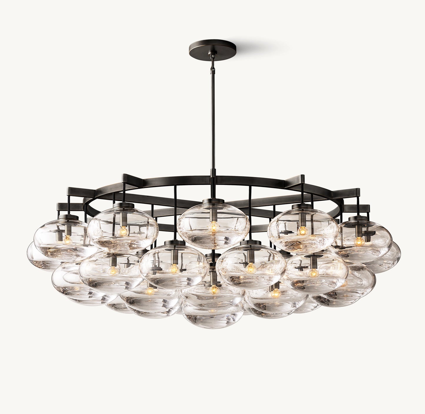 Cabrette Clear Glass Round Chandelier