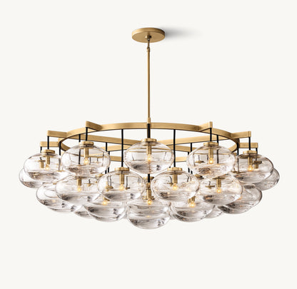 Cabrette Clear Glass Round Chandelier