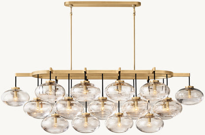 Cabrette Clear Glass Linear Chandelier