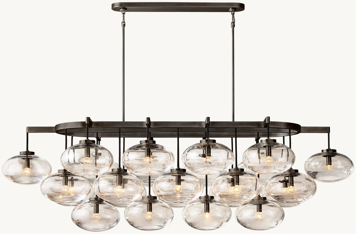 Cabrette Clear Glass Linear Chandelier